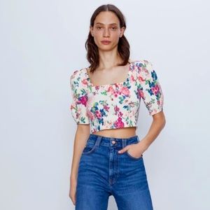 Zara Floral Print Top